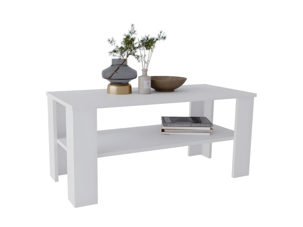 Vertchez 110 White Coffee Table