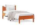 Brown bed frame 75x190 solid pine wood