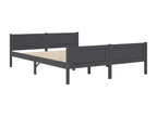 Bed frame without mattress, solid pine wood, grey, 120x200 cm