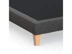 Upholstered bed base, deep grey - Vertchez 2x90x200