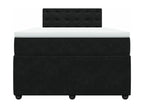 Vertchez bed base with black velvet mattress, 120x200 cm