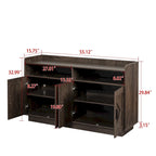 Dresser Cabinet,Buffet Sideboard Storage Cabinet,Buffet Server Console Tablestorge Cabinetsolid,Shaped Door Panels,Metal Handle