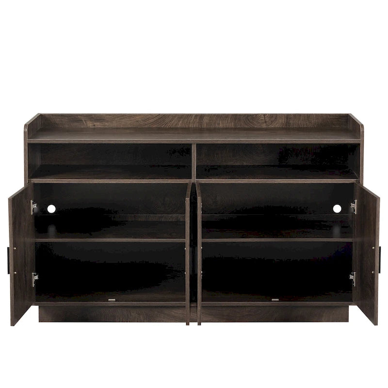 Dresser Cabinet,Buffet Sideboard Storage Cabinet,Buffet Server Console Tablestorge Cabinetsolid,Shaped Door Panels,Metal Handle