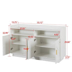 Dresser Cabinet,Buffet Sideboard Storage Cabinet,Buffet Server Console Tablestorge Cabinetsolid,Shaped Door Panels,Metal Handle