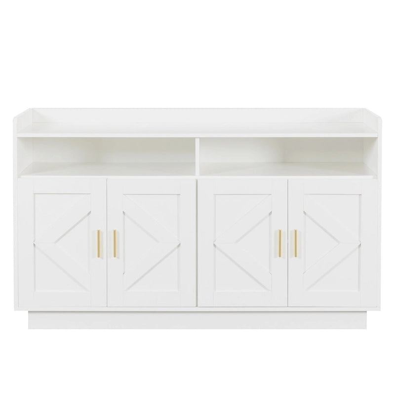 Dresser Cabinet,Buffet Sideboard Storage Cabinet,Buffet Server Console Tablestorge Cabinetsolid,Shaped Door Panels,Metal Handle