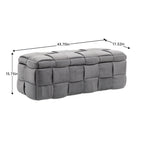 Storage Ottoman,Bedroom End Bench,Upholstered Fabric Storage Ottoman