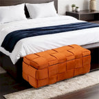 Storage Ottoman,Bedroom End Bench,Upholstered Fabric Storage Ottoman