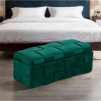 Storage Ottoman,Bedroom End Bench,Upholstered Fabric Storage Ottoman