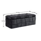 Storage Ottoman,Bedroom End Bench,Upholstered Fabric Storage Ottoman