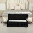 Storage Ottoman,Bedroom End Bench,Upholstered Fabric Storage Ottoman
