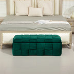 Storage Ottoman,Bedroom End Bench,Upholstered Fabric Storage Ottoman