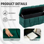 Storage Ottoman,Bedroom End Bench,Upholstered Fabric Storage Ottoman