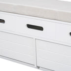 Rustic Storage Bench with 2 Drawers,Hidden Storage Space,Shoe Bench