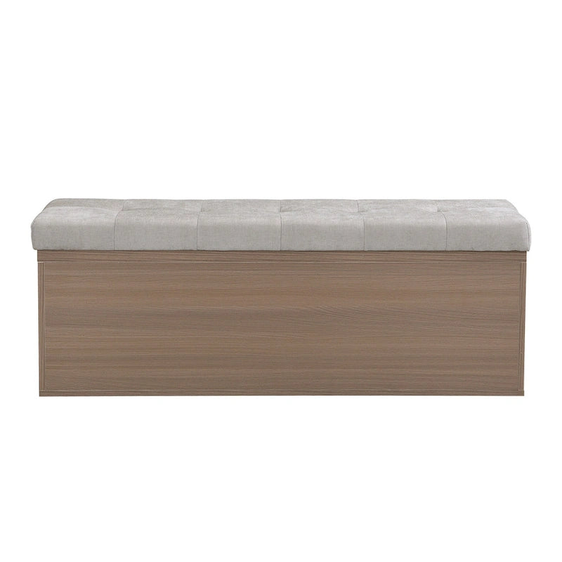 Shoe Storage Bench Entryway Shoe Cabinet Storage Ottoman with Padded Seat Cushion and Double Doors for Entryway