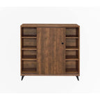 Oak Finish Shoe Cabinet