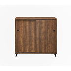 Oak Finish Shoe Cabinet
