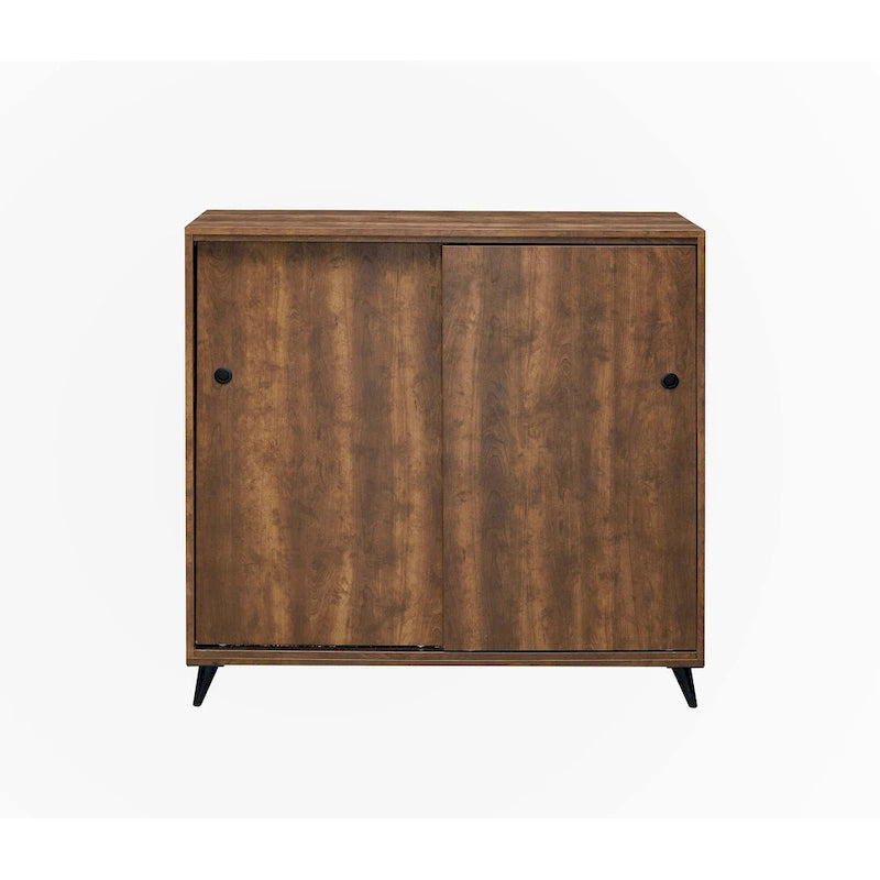 Oak Finish Shoe Cabinet