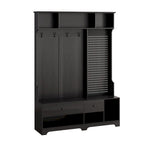 GDFStudio - Finn Multifunctional Hall Tree with Shoe Bench, Pegboard, and Ample Storage