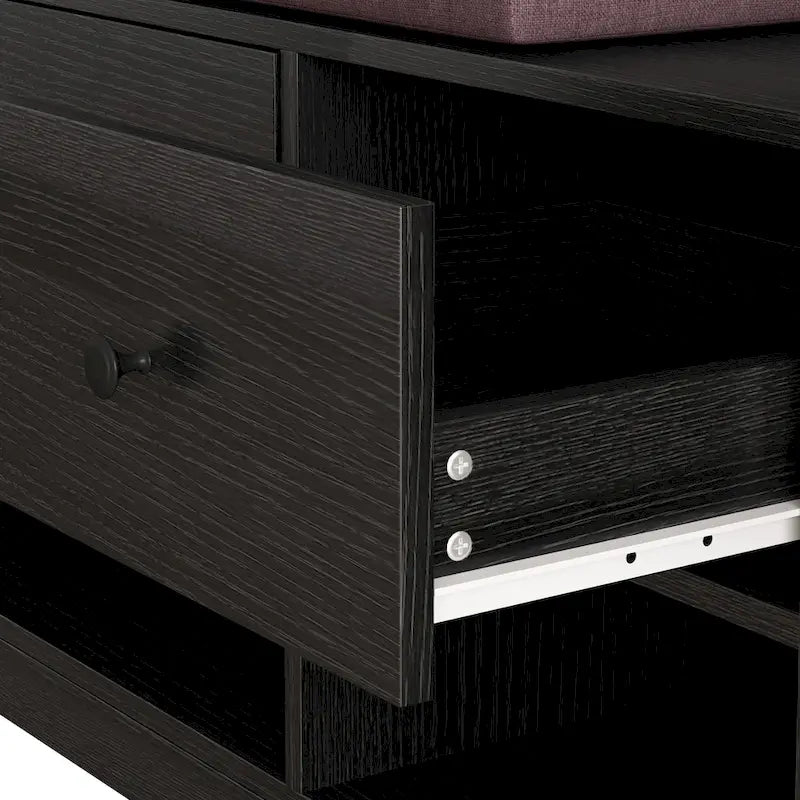 GDFStudio - Finn Multifunctional Hall Tree with Shoe Bench, Pegboard, and Ample Storage