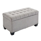Storage Ottoman Bench, Foot Rest with Legs, 16 x 30 x 16.1 Inches, End of Bed Bench, Storage Chest, Load up to 660 lb
