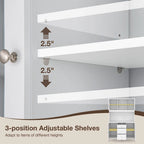 Gymax 73 Tall Kitchen Pantry Storage Cabinet w/ LED Lights and Power