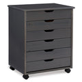 25.25 Gray Wide Rolling Storage Cabinet with 6 Drawer