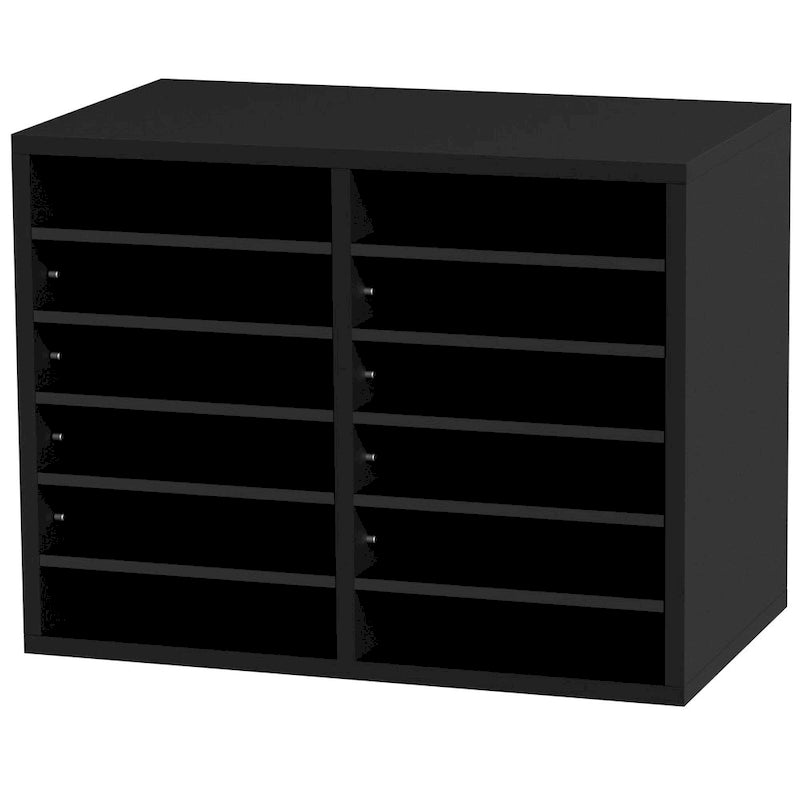 12 Compartments Office Literature Organizers with Adjustable and Removable Shelves Perfect Addition to Any Space