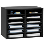 12 Compartments Office Literature Organizers with Adjustable and Removable Shelves Perfect Addition to Any Space