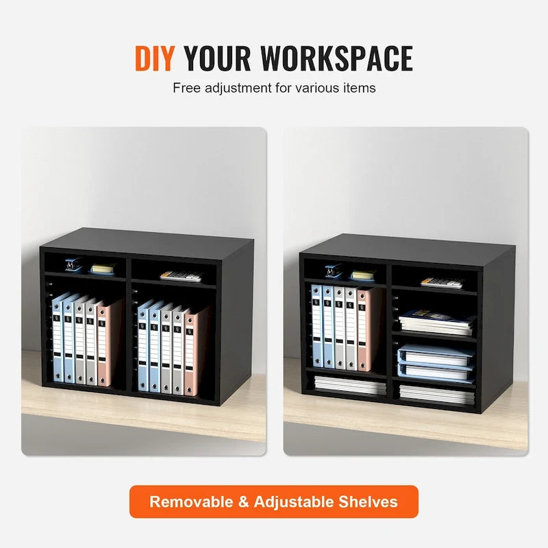12 Compartments Office Literature Organizers with Adjustable and Removable Shelves Perfect Addition to Any Space