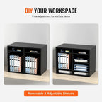 12 Compartments Office Literature Organizers with Adjustable and Removable Shelves Perfect Addition to Any Space