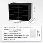 12 Compartments Office Literature Organizers with Adjustable and Removable Shelves Perfect Addition to Any Space