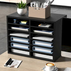 12 Compartments Office Literature Organizers with Adjustable and Removable Shelves Perfect Addition to Any Space