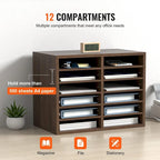 12 Compartments Office Literature Organizers with Adjustable and Removable Shelves Perfect Addition to Any Space