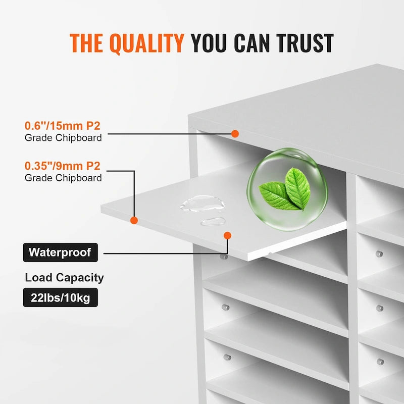 12 Compartments Office Literature Organizers with Adjustable and Removable Shelves Perfect Addition to Any Space