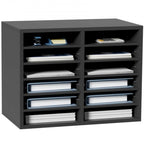 12 Compartments Office Literature Organizers with Adjustable and Removable Shelves Perfect Addition to Any Space