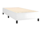 Upholstered bed base with mattress, white, 100x200cm, faux leather