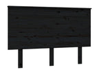 Black Headboard 124x6x82.5 cm Solid Pine Wood