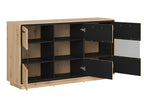 3-door glass-fronted sideboard by Vertchez Bois et Noir