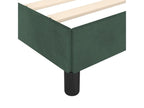 Dark green bed frame without mattress, 140x200 cm, velvet