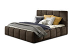 Modern upholstered bed in velvet, Green at - Chocolate Color - 160x200