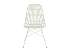 Vertchez garden chair, metal and white plastic, L 56.5cm