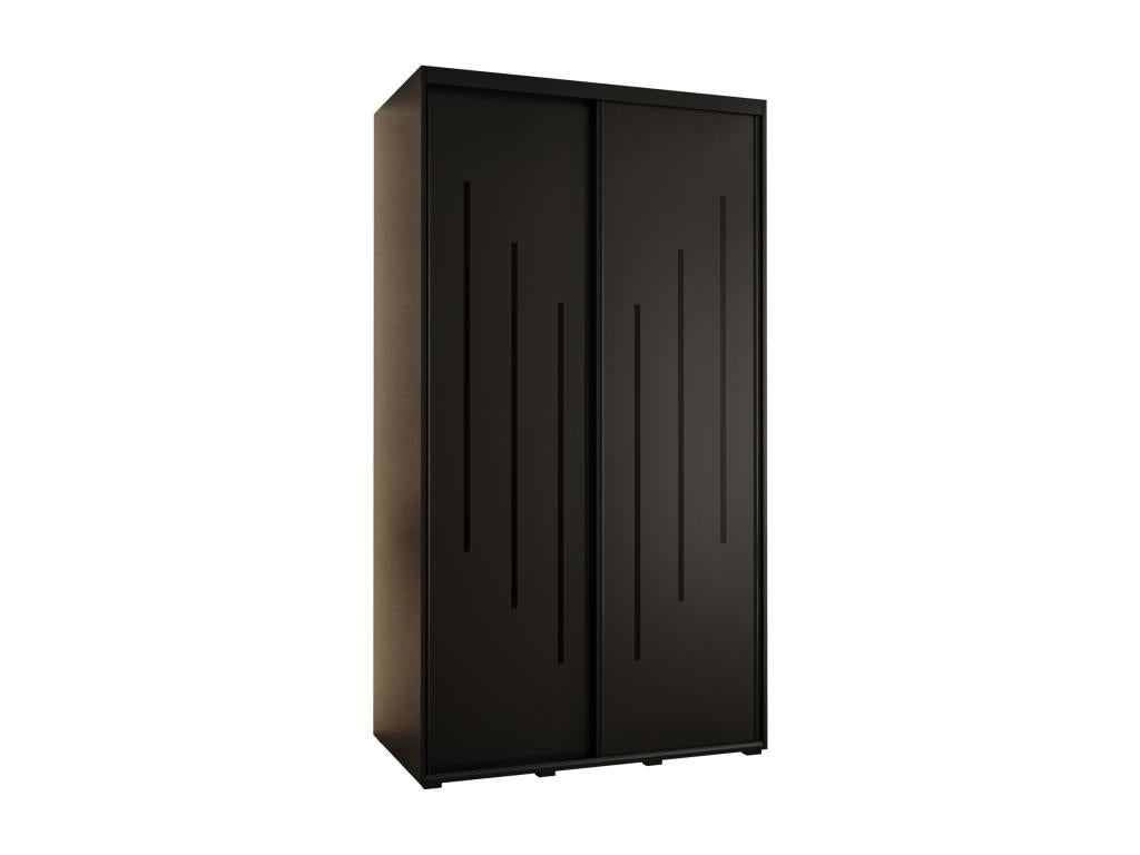 Vertchez 8-door sliding wardrobe, 235.2/140/45 cm, black/black/black