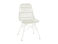 Vertchez garden chair, metal and white plastic, L 56.5cm