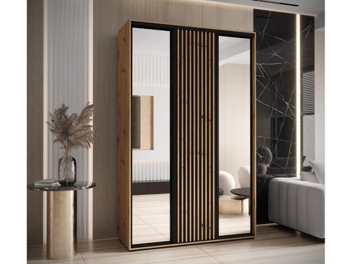 Vertchez 2-Door Sliding Wardrobe 205.2/150/60 3 Doors Vertchez/Black