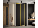 Vertchez 1 Sliding Door Wardrobe 235.2/120/45 2 Doors White/Black/Gold