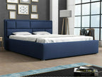 Vertchez 104 Double Blue Bed 140x200 Upholstered Slatted Base 160x223x93cm