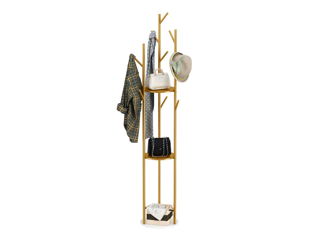 Coat Rack - Sturdy clothes rack in metal and marble, H172.5x32x32cm