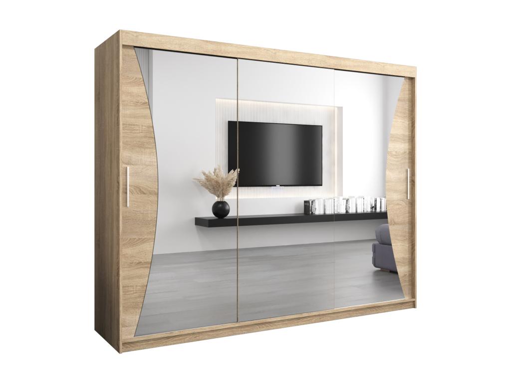 Vertchez Wardrobe with Sliding Doors 200/250/62 3 Doors