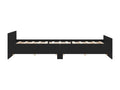 Black bed frame without mattress, 200x200 cm