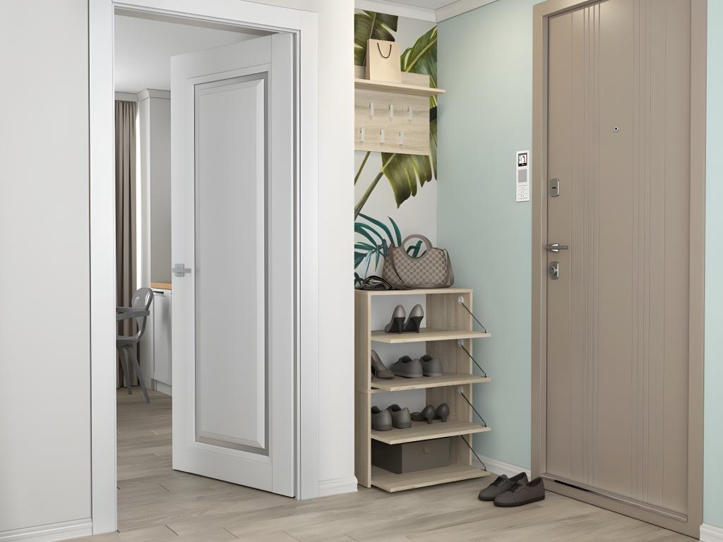 Meublita - Modular shoe cabinet - Dimensions 60x36x88cm - 4 drop-down doors